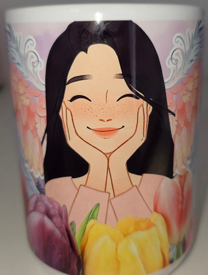 Blooming Smile Mug – Self Love & Positivity Coffee Cup