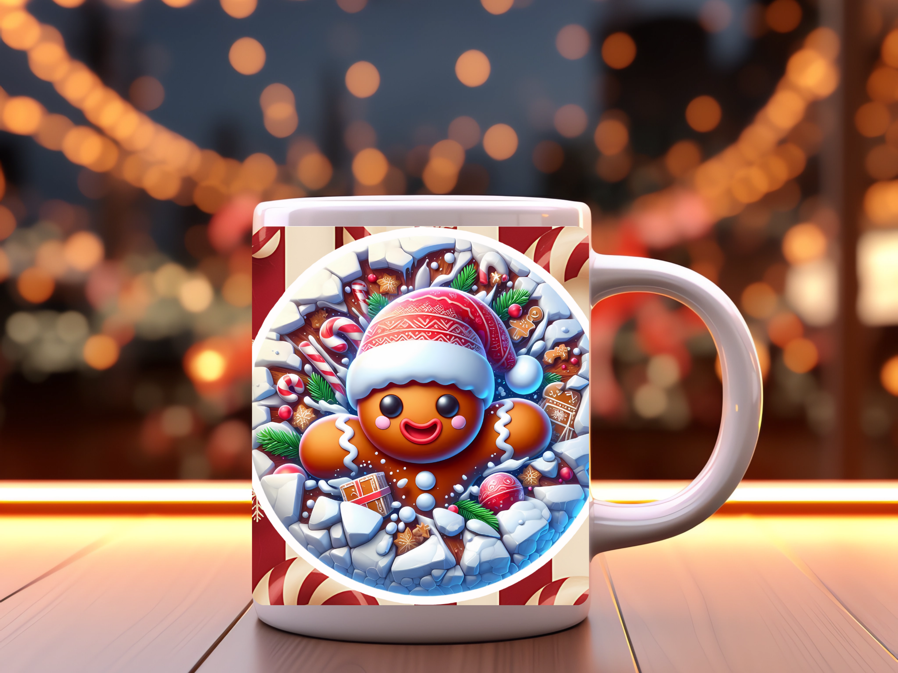 Gingerbread Holiday Mug – Cute Christmas Cookie Cup