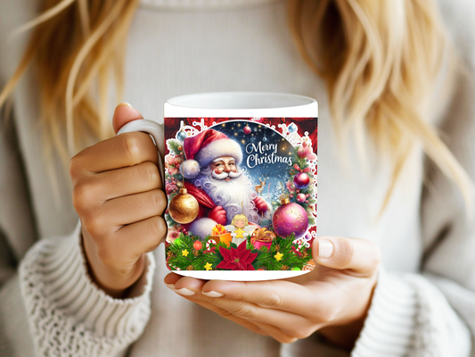 Merry Christmas Santa Mug – Festive Holiday Coffee Cup