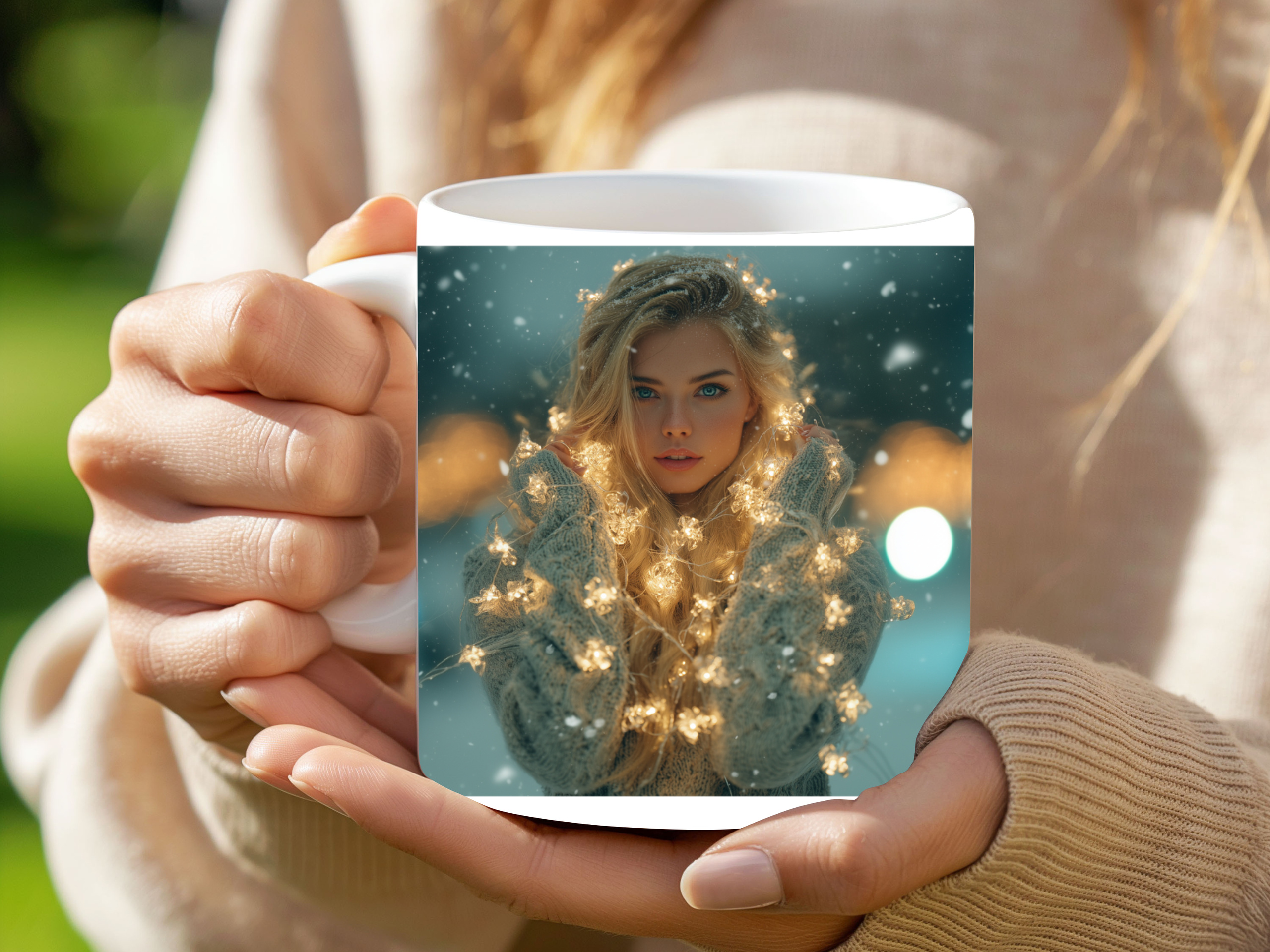 Winter Glow Mug – Cozy Light & Snow Aesthetic mug