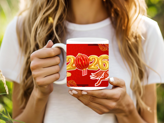 Year of the Horse 2026 Mug – New Year Red & Gold Celebration mug