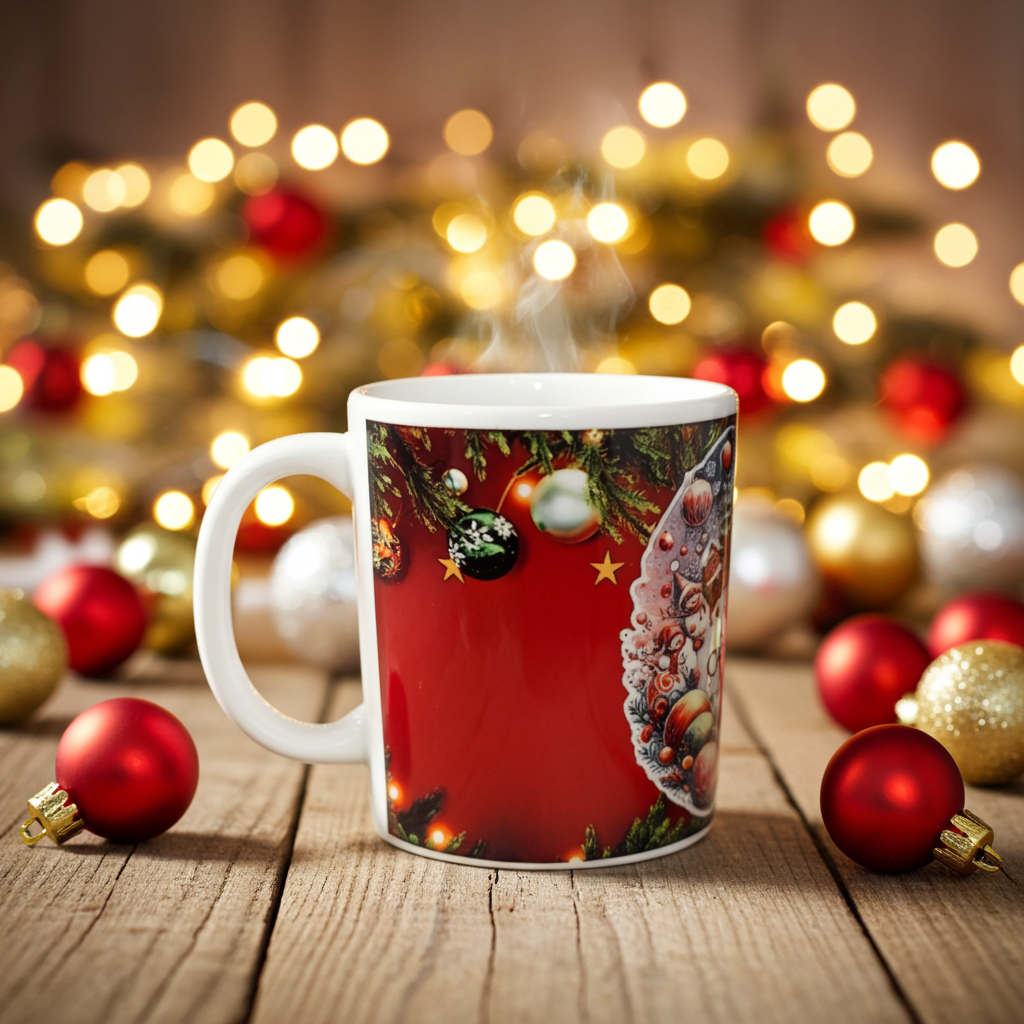 Gingerbread Village Christmas Mug – Merry Christmas 2025 Holiday Cup