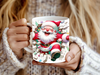 Jolly Santa Christmas Mug – Festive Holiday Coffee Cup