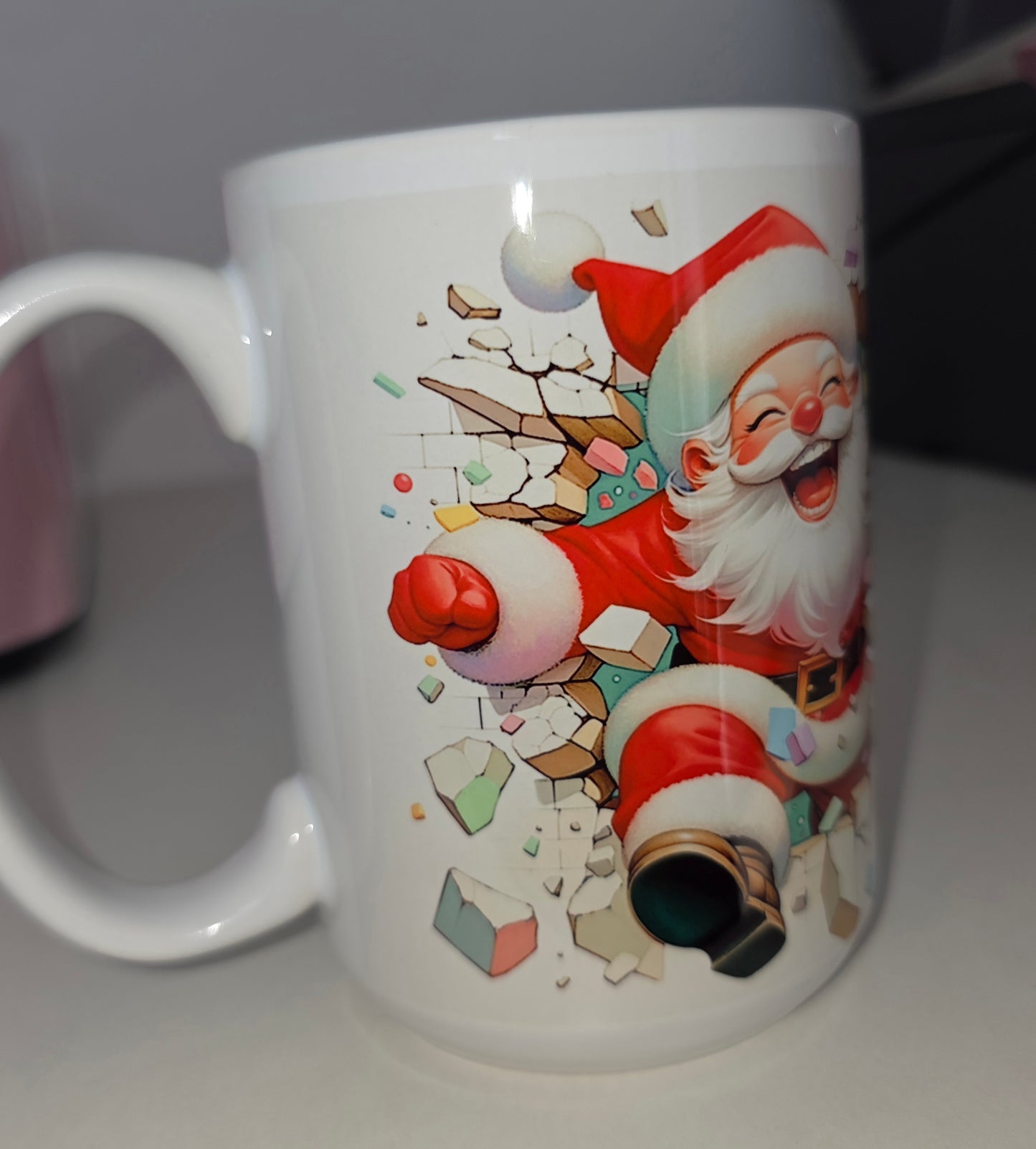 Jolly Santa Christmas Mug – Festive Holiday Coffee Cup