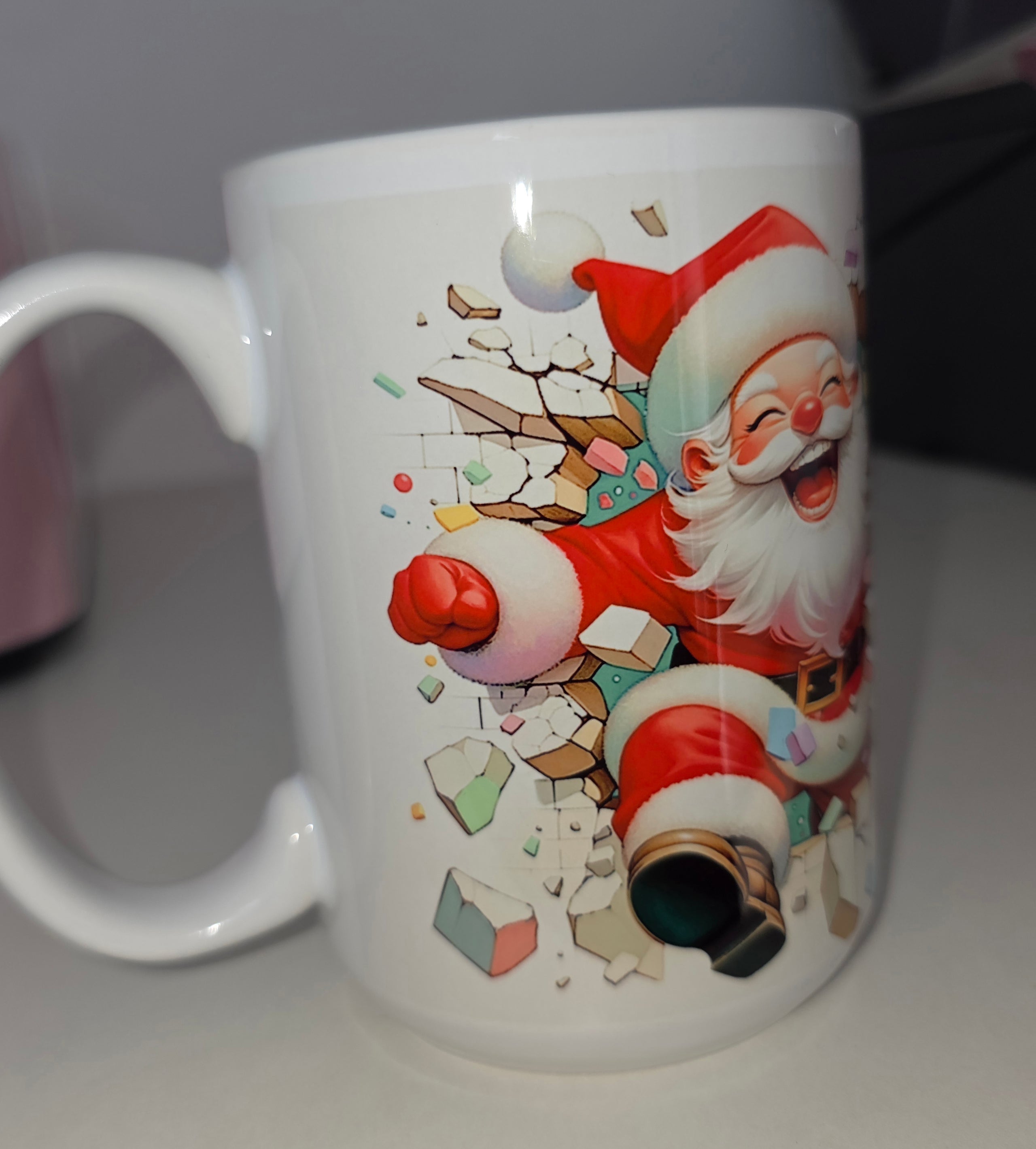 Jolly Santa Christmas Mug – Festive Holiday Coffee Cup