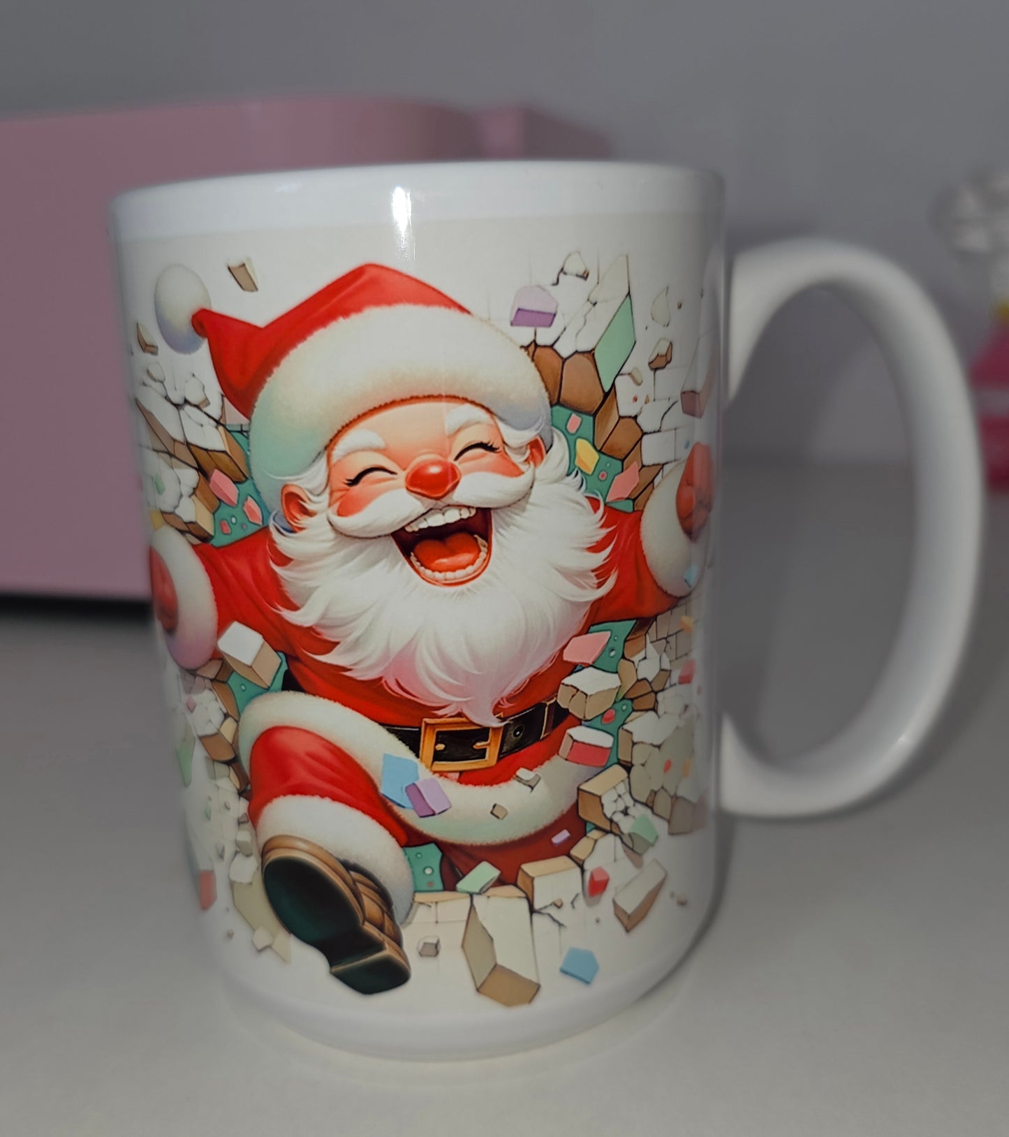Jolly Santa Christmas Mug – Festive Holiday Coffee Cup